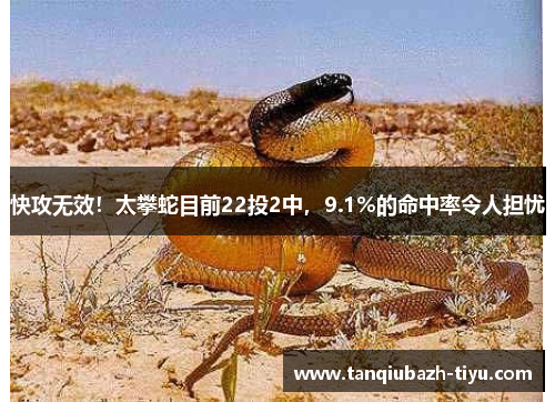 快攻无效!太攀蛇目前22投2中,9.1%的命中率令人担忧 快攻无效!太攀蛇目前22投2中,9.1%的命中率令人担忧